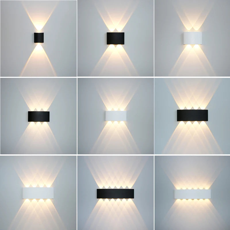 Aluminum LED Wall Lamp Waterproof IP65 Outdoor Garden Lights 8W 12W Interior Wall Light for Bedroom Living Room Stairs Lighting - Cashdust