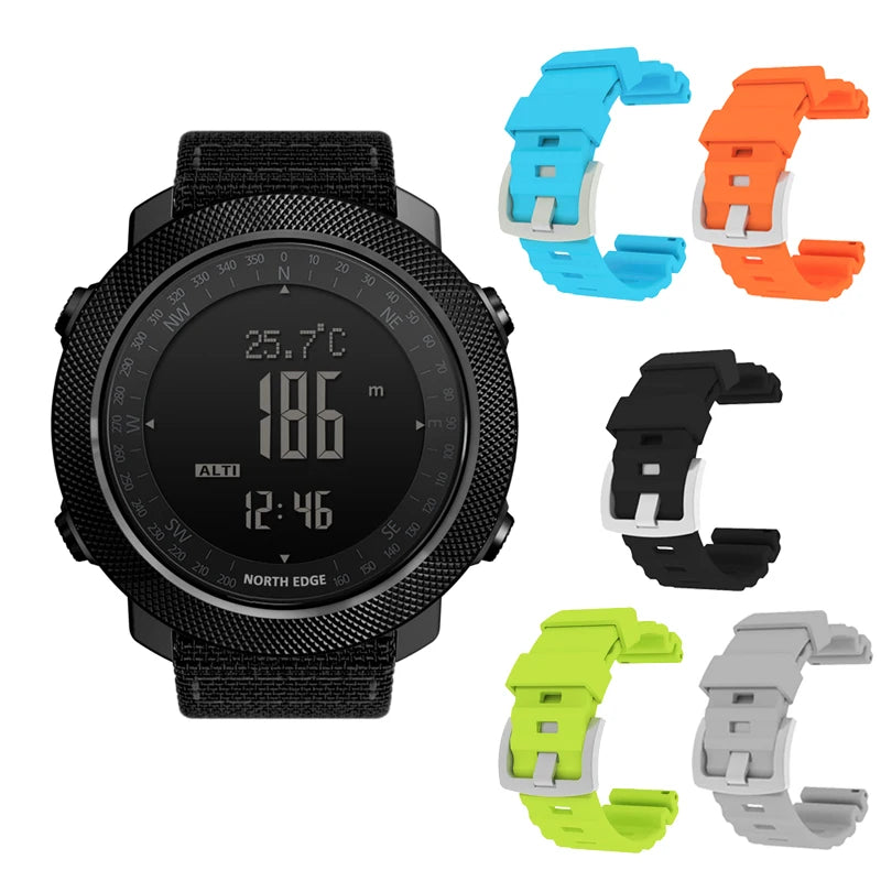 NORTH EDGE Men's sport Digital watch Hours Running Swimming Military Army watches Altimeter Barometer Compass waterproof 50m - Cashdust