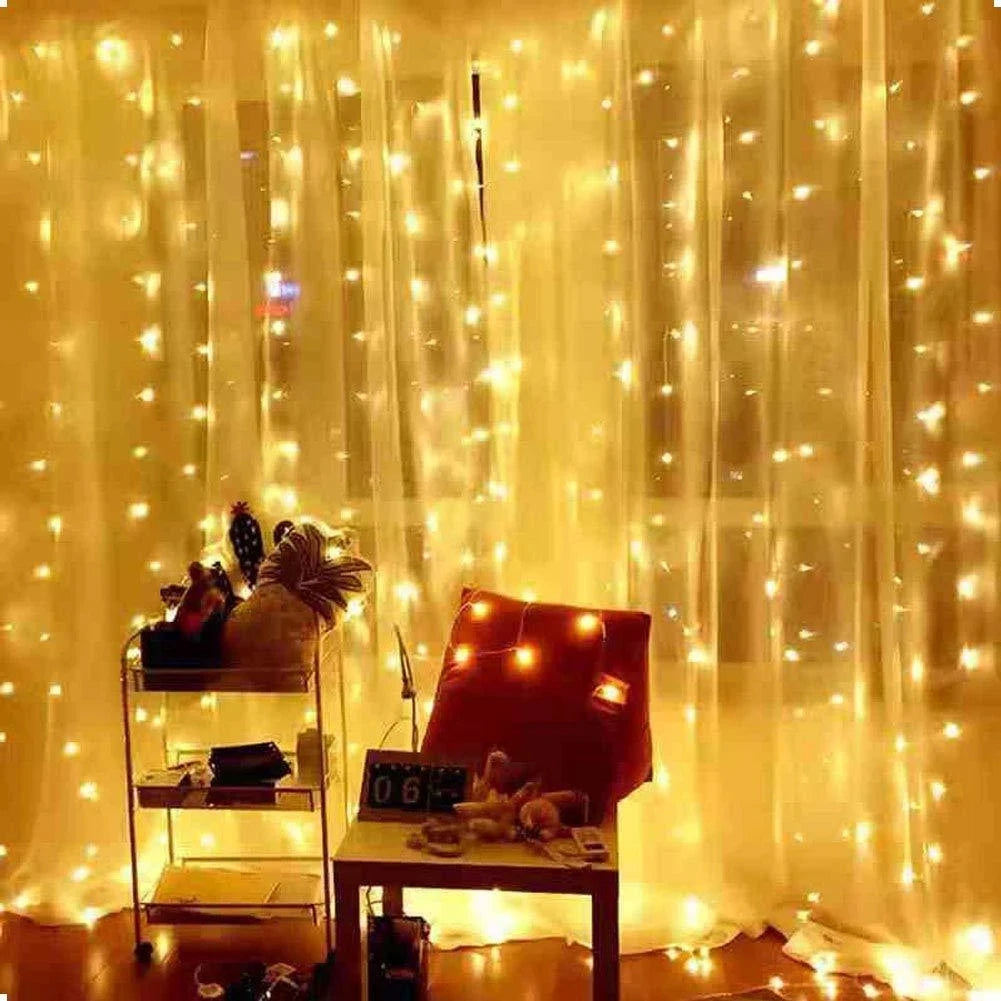 Christmas Lights Curtain Garland Merry Christmas Decorations For Home Christmas Ornaments Xmas Gifts Navidad 2024 New Year Decor - Cashdust