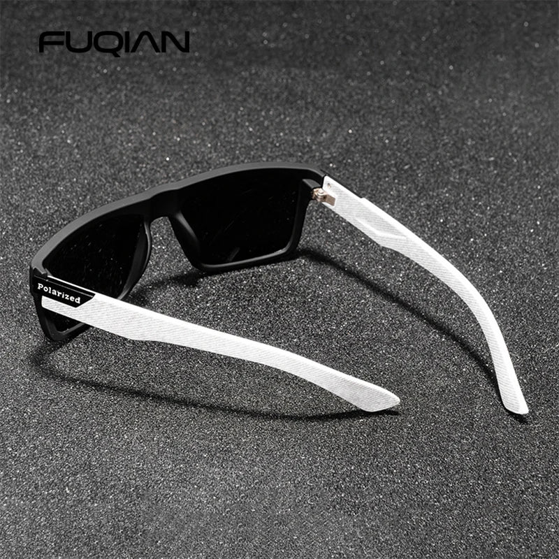 Fashion Black Polarized Sunglasses Men Women Classic Square Male Sun Glasses Stylish Outdoor Driving Fishing Sports Shades UV400 - Cashdust