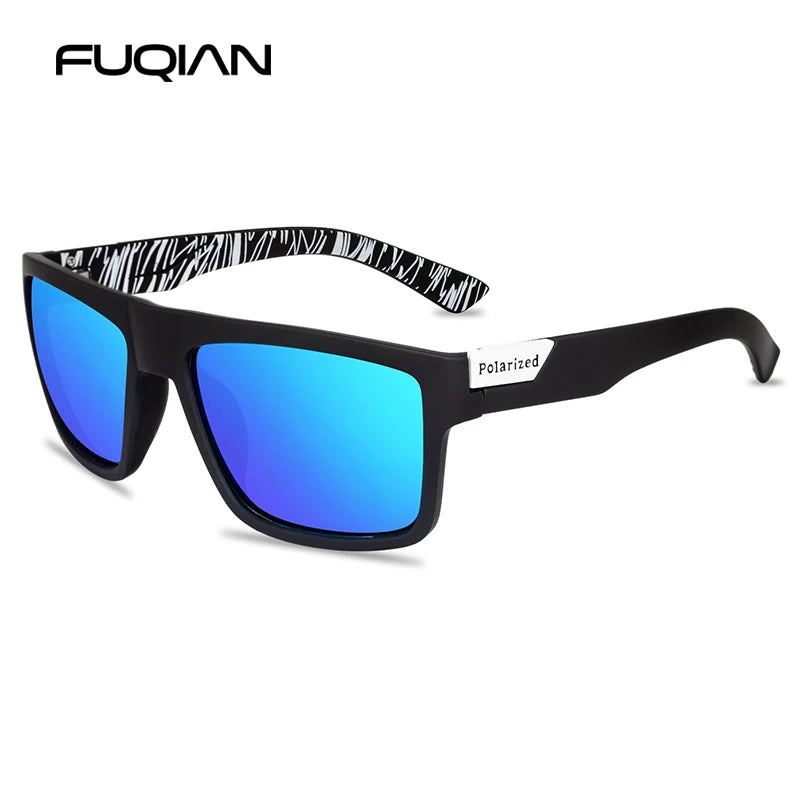 Fashion Black Polarized Sunglasses Men Women Classic Square Male Sun Glasses Stylish Outdoor Driving Fishing Sports Shades UV400 - Cashdust