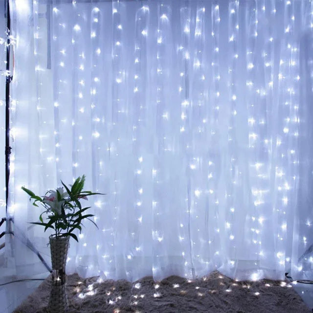 Christmas Lights Curtain Garland Merry Christmas Decorations For Home Christmas Ornaments Xmas Gifts Navidad 2024 New Year Decor - Cashdust