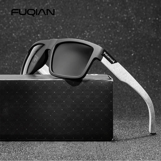 Fashion Black Polarized Sunglasses Men Women Classic Square Male Sun Glasses Stylish Outdoor Driving Fishing Sports Shades UV400 - Cashdust