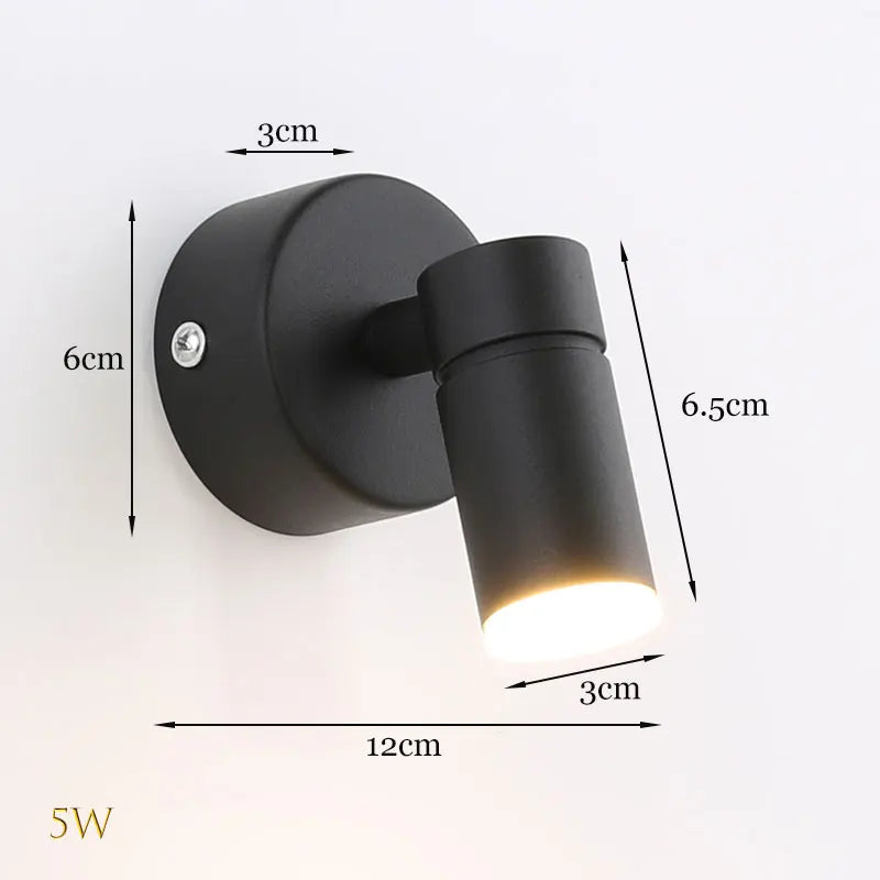 LED Nordic wall lamp spotlight 5W 7W 9W living room bedroom bedside interior lamp family corridor loft - Cashdust