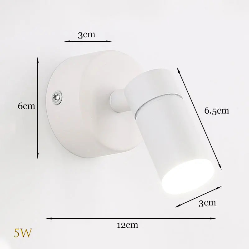 LED Nordic wall lamp spotlight 5W 7W 9W living room bedroom bedside interior lamp family corridor loft - Cashdust