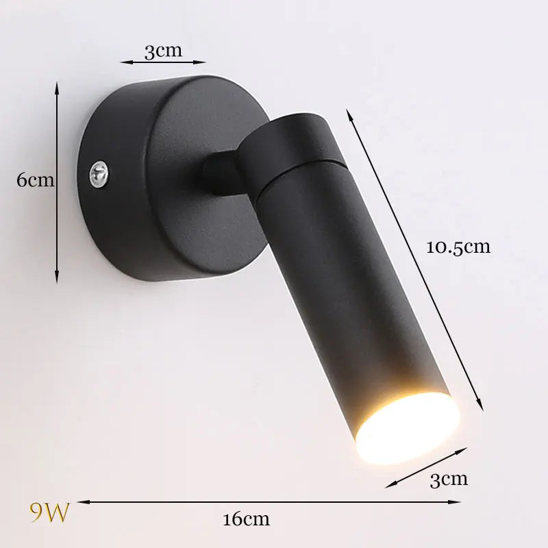 LED Nordic wall lamp spotlight 5W 7W 9W living room bedroom bedside interior lamp family corridor loft - Cashdust