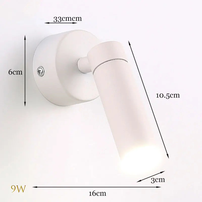 LED Nordic wall lamp spotlight 5W 7W 9W living room bedroom bedside interior lamp family corridor loft - Cashdust