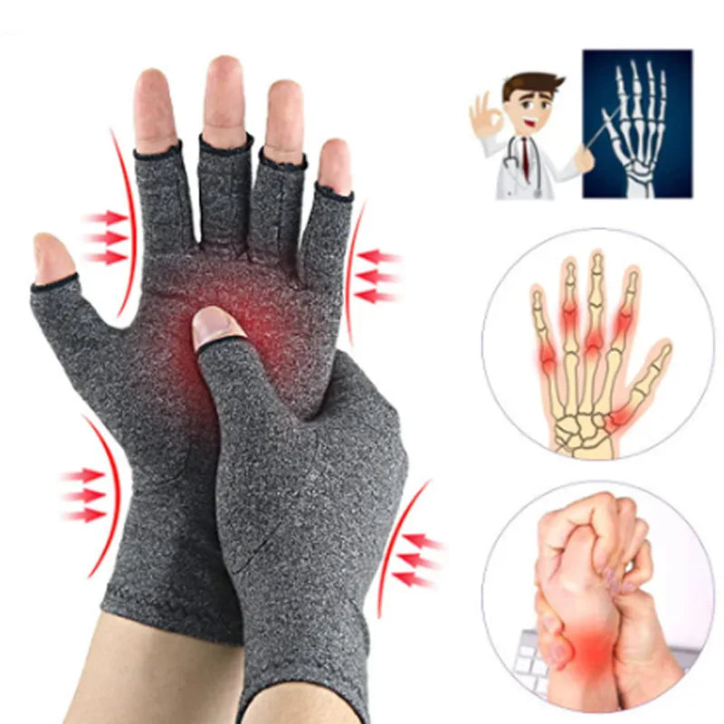 Compression Arthritis Gloves Wrist Support Cotton Joint Pain Relief Hand Brace Men Women Therapy Wristband Compression Gloves - Cashdust