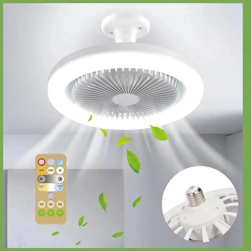 Modern Quiet Comfortable Ceiling Fan with Light and Remote Control Household Kitchen Bedroom Living Room Ceiling Fan Lights - Cashdust