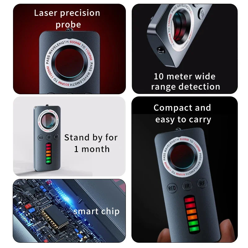 Hidden Camera Detector M40 Anti Spy Gadget Professional Wiretapping Bug Car GPS Tracker Infrared Camera Spy Things Search Device - Cashdust