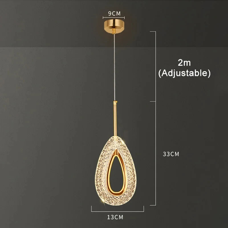 Nordic Ring LED Pendant Lights Indoor Hanging Lamp Room Decor For Bedside Bedroom Living Room Modern Pendant Lamp - Cashdust