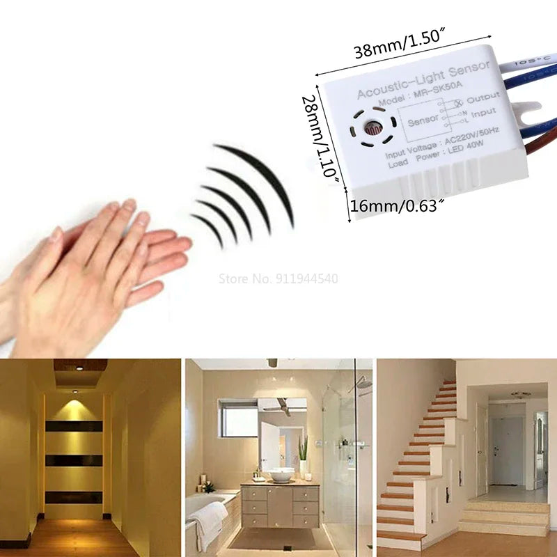 MRSK50A Home Improvement Smart Switches Module 220V Detector Sound Voice Sensor Intelligent Auto on Off Light Switch Accessories - Cashdust