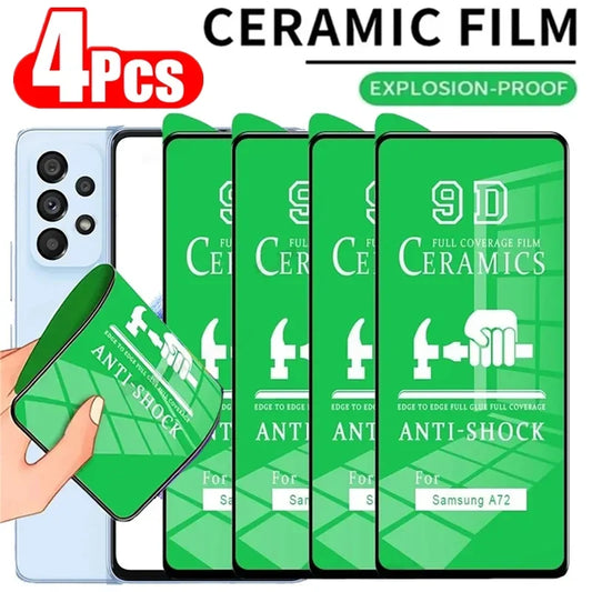 4Pcs Soft Ceramic Film for Samsung Galaxy A54 A13 A53 A34 A14 A52 A12 A33 A23 A32 A24 A51 A52S A73 A72 A03 A50 Screen Protector - Cashdust