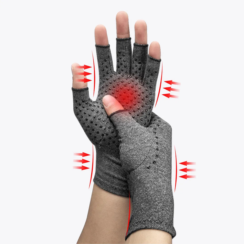 Compression Arthritis Gloves Wrist Support Cotton Joint Pain Relief Hand Brace Women Men Therapy Wristband Compression Gloves - Cashdust