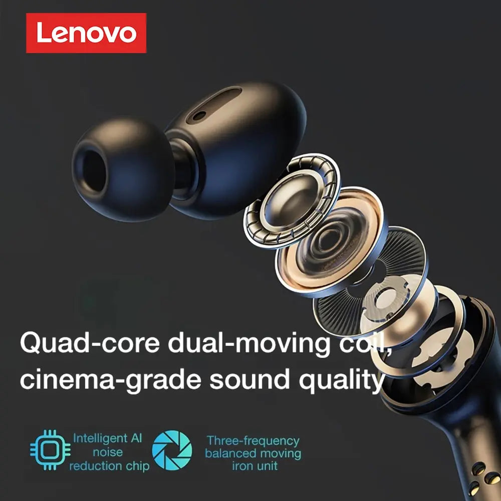 Lenovo LP3 Pro Earphones TWS Bluetooth 5.0 Wireless HIFI Music Headset Display 1200mAh Battery Headphones Gaming Earbuds - Cashdust