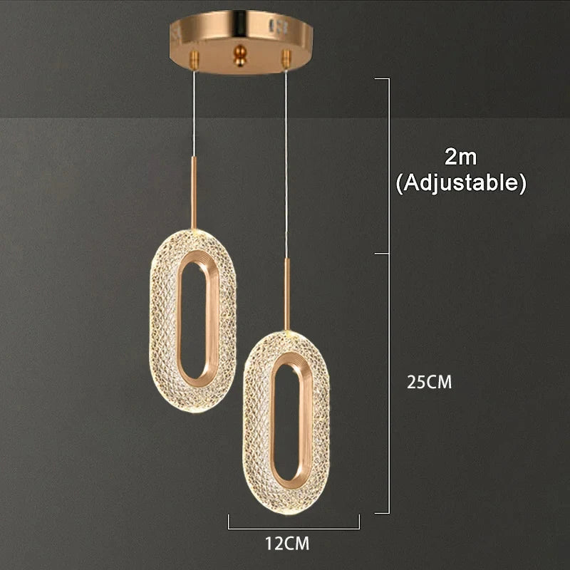 Nordic Ring LED Pendant Lights Indoor Hanging Lamp Room Decor For Bedside Bedroom Living Room Modern Pendant Lamp - Cashdust