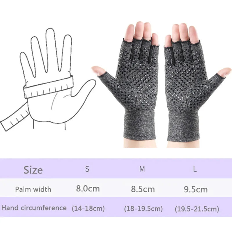 Compression Arthritis Gloves Wrist Support Cotton Joint Pain Relief Hand Brace Men Women Therapy Wristband Compression Gloves - Cashdust