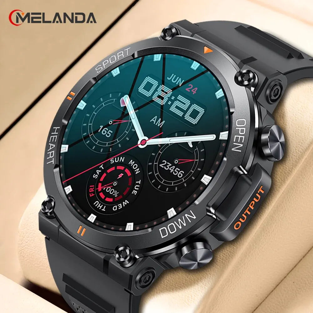 MELANDA 1.39 Inch HD Bluetooth Call Smart Watch Men Sports Fitness Tracker Heart Monitor 400mAh Smartwatch For Android IOS K56 - Cashdust