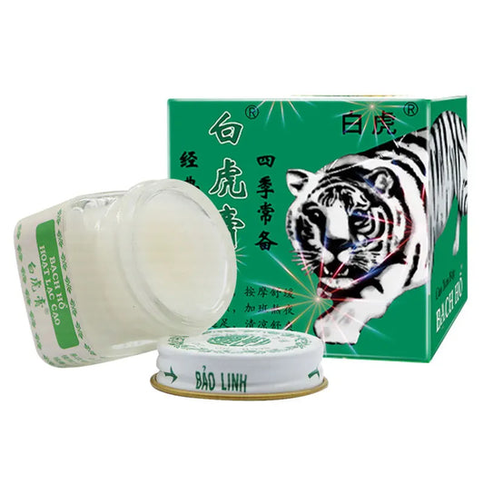 Original White Tiger Essential Balm Cream for Headache Toothache Stomachache Pain Relieving Balm Dizziness Massage Cream - Cashdust