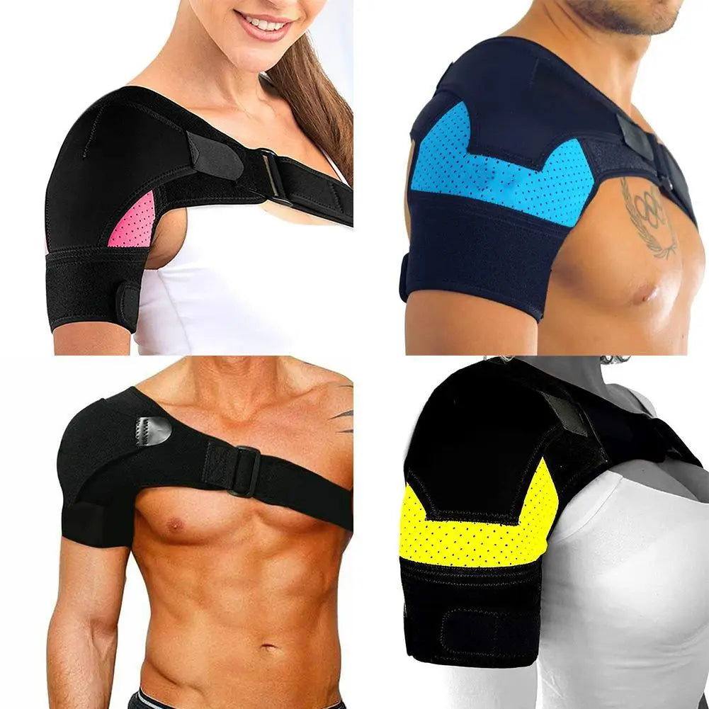 Adjustable Shoulder Brace Shoulder Support Compression Sleeve Wrap for Left Right Arm,Men Women Dislocated AC Joint,Pain Relief - Cashdust