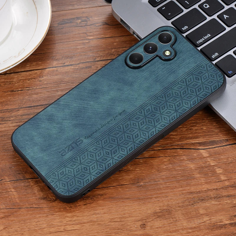 EUCAGR Luxury Bumper Coque PU Leather Phone Case For Samsung Galaxy A35 A55 5G A05S A15 A14 M14 A04E A24 A25 A34 A54 A52 Cover - Cashdust