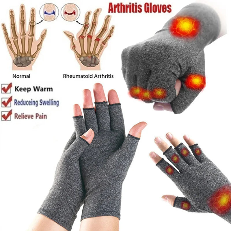 Compression Arthritis Gloves Wrist Support Cotton Joint Pain Relief Hand Brace Men Women Therapy Wristband Compression Gloves - Cashdust