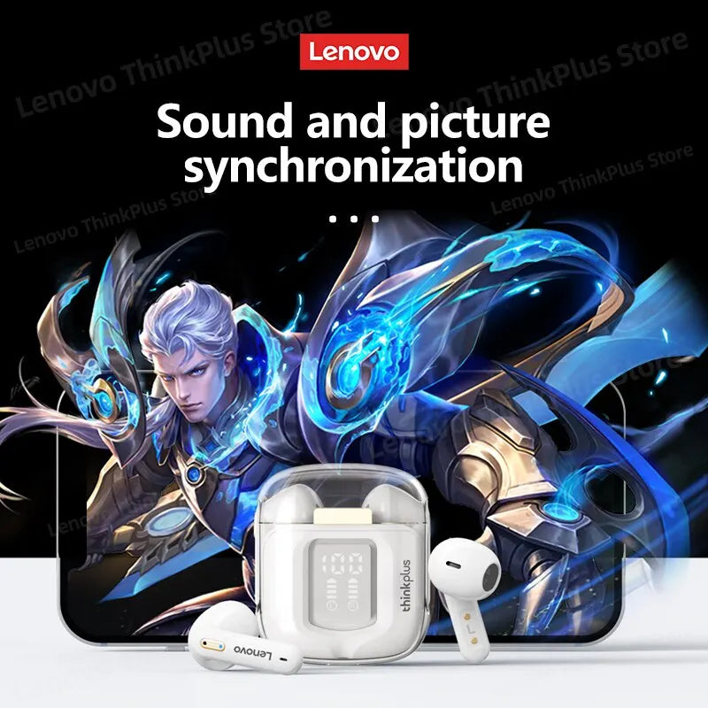 Lenovo LP6 Pro Bluetooth 5.3 Earphones TWS Sports Headphones Wireless Earbuds Dual HD Mic Headset LED Display Gaming Earphones - Cashdust