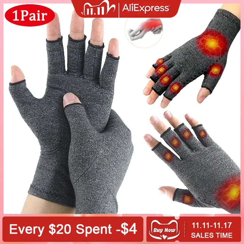 Compression Arthritis Gloves Wrist Support Cotton Joint Pain Relief Hand Brace Men Women Therapy Wristband Compression Gloves - Cashdust