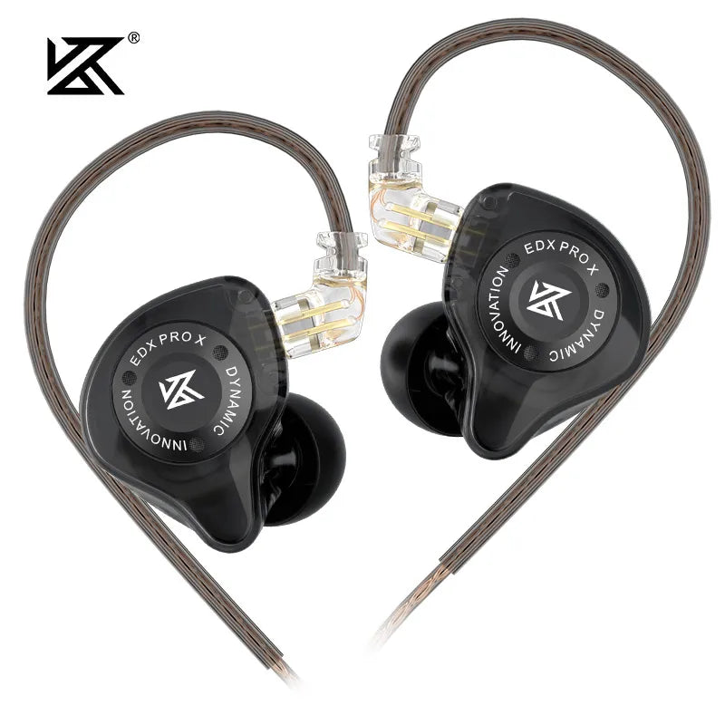 KZ EDX PRO X IEM Earphones Dynamic Drive HiFi Deep Bass Sound Earbud Sport Music Noise Cancelling Headset with Detachable Cable - Cashdust