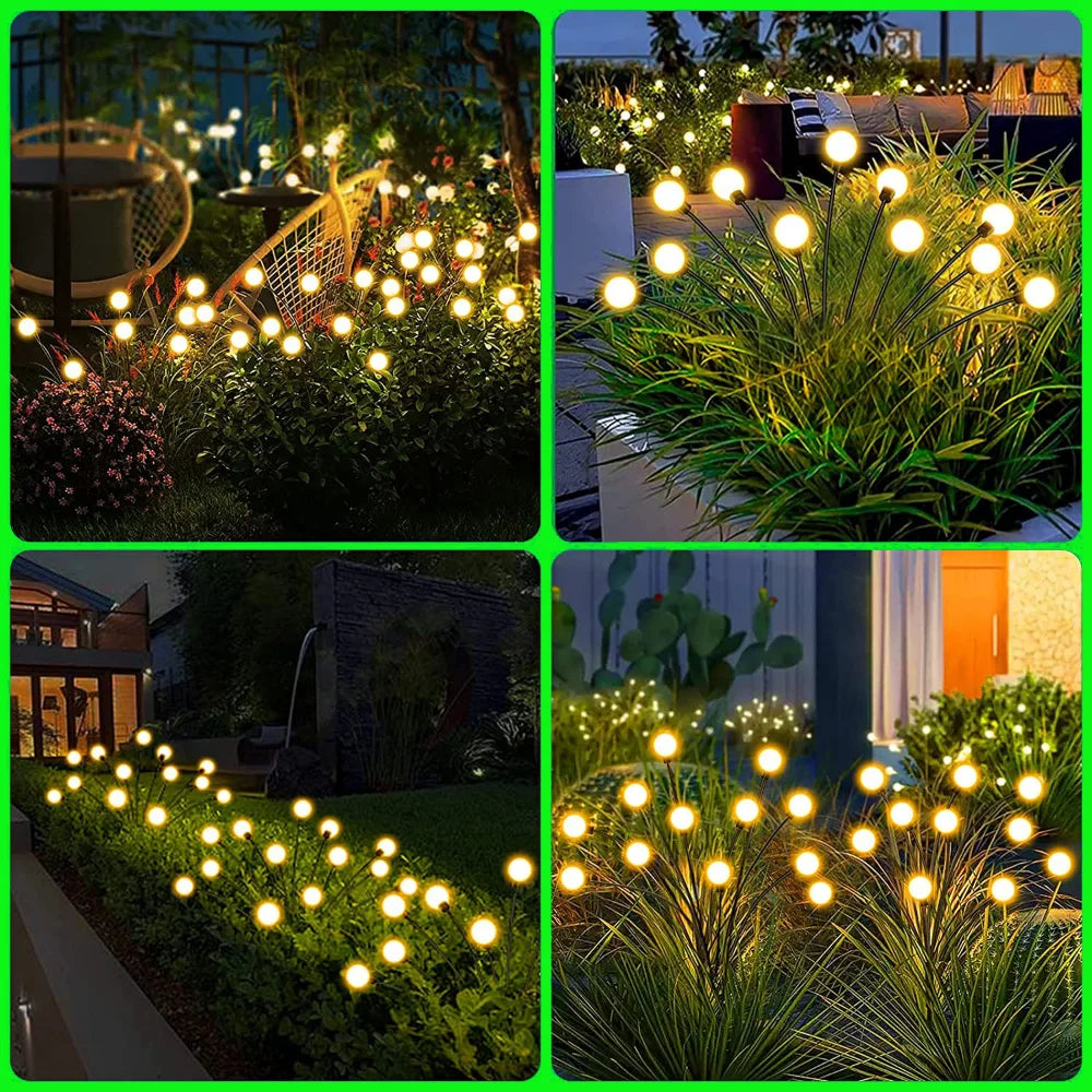 Solar Power Firefly Swaying Lawn Light Waterproof Garden Landscape Lamps with Dancing Outdoor Lighting Pathway Lights - Cashdust