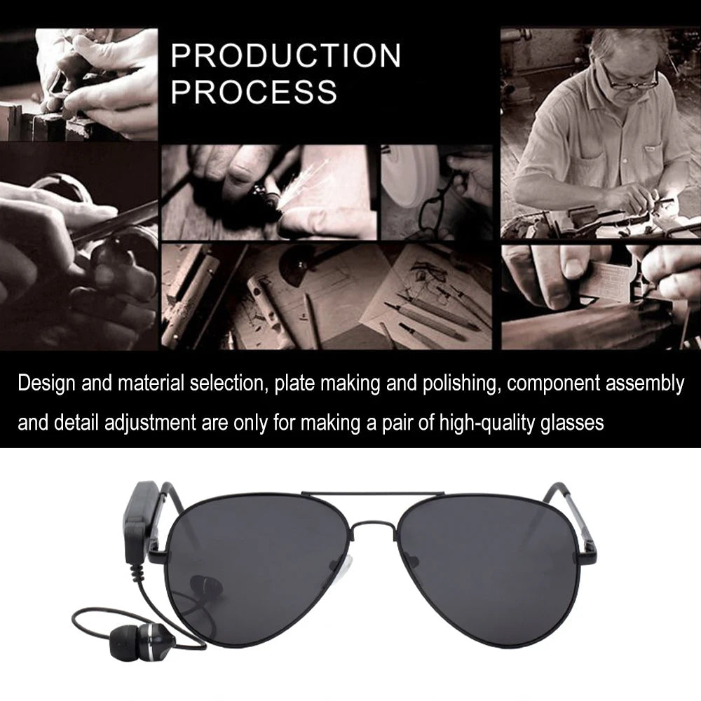 New Smart Glasses Polarized Retro Sunglasses Bluetooth Glasses Headset Voice Call HIFI Noise Reduction Outdoor Sport Headset - Cashdust