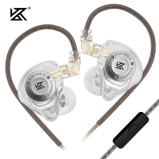 KZ EDX PRO X IEM Earphones Dynamic Drive HiFi Deep Bass Sound Earbud Sport Music Noise Cancelling Headset with Detachable Cable - Cashdust