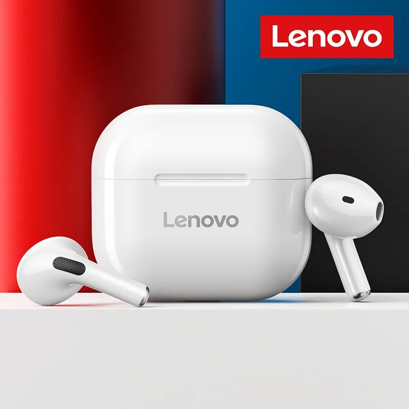 Lenovo LP40 Earphones TWS Wireless Bluetooth 5.0 Earbuds Bass Touch Control Stereo Noise Reduction Long Standby 230mAH - Cashdust