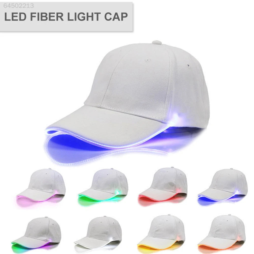 Adjustable Light Up LED Cap Flashing Baseball Hip-Hop Luminous Hat KTY Bar Party Event Sporting Event Nighttime Illumination Cap - Cashdust