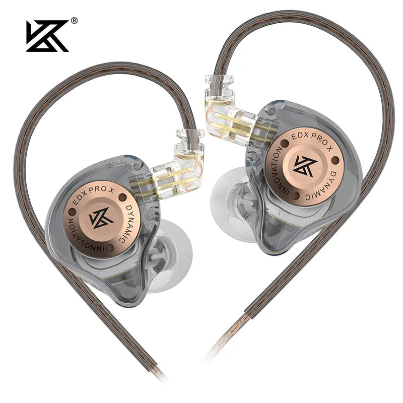 KZ EDX PRO X IEM Earphones Dynamic Drive HiFi Deep Bass Sound Earbud Sport Music Noise Cancelling Headset with Detachable Cable - Cashdust