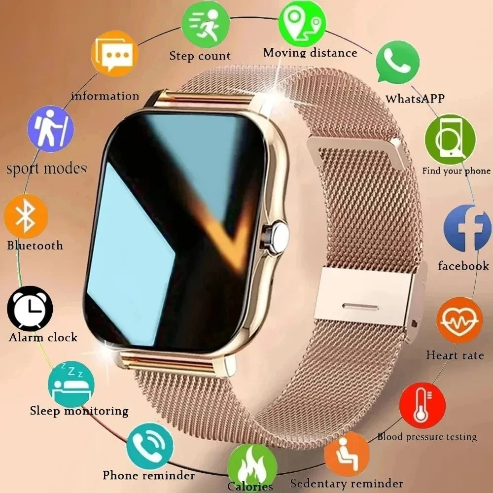 Smart Watch For Men Women Gift For Xiaomi Full Touch Screen Sport Fitness Watches BT Call Digital Smartwatch Wristwatch 2024 New - Cashdust