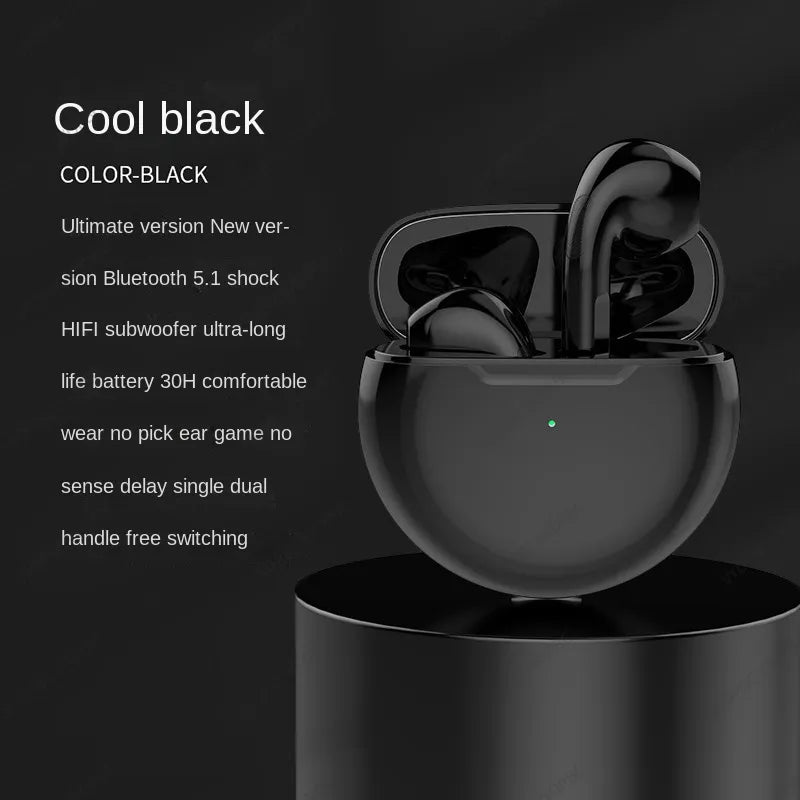 Original Air Pro 6 TWS Wireless Bluetooth Earphones Mini Pods Earbuds Earphone Headset For Xiaomi Android Apple iPhone Headphone - Cashdust