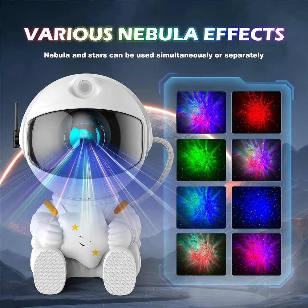 Star Projector Galaxy Night Light Astronaut Space Projector Starry Nebula Ceiling LED Lamp for Bedroom Home Decorative kids gift - Cashdust