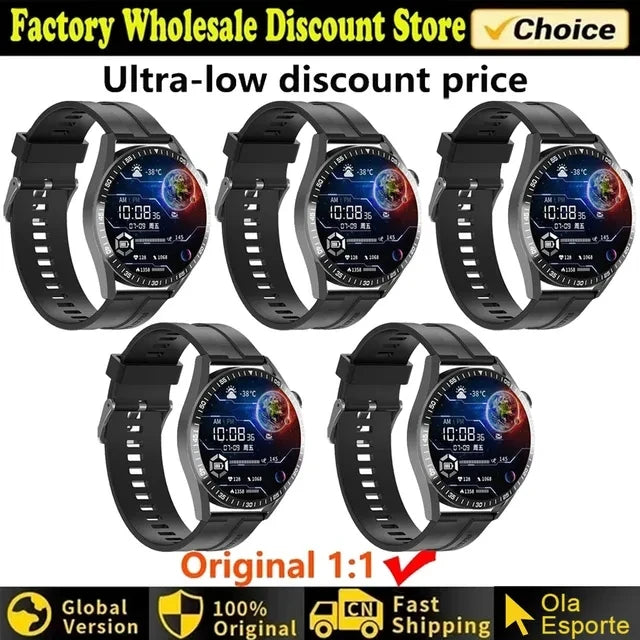 2024 New Watch 4 Smart Watch Men GPS Tracker AMOLED HD Screen 100+ Sports Bluetooth Call NFC Heart rate Blood SmartWatch Women - Cashdust