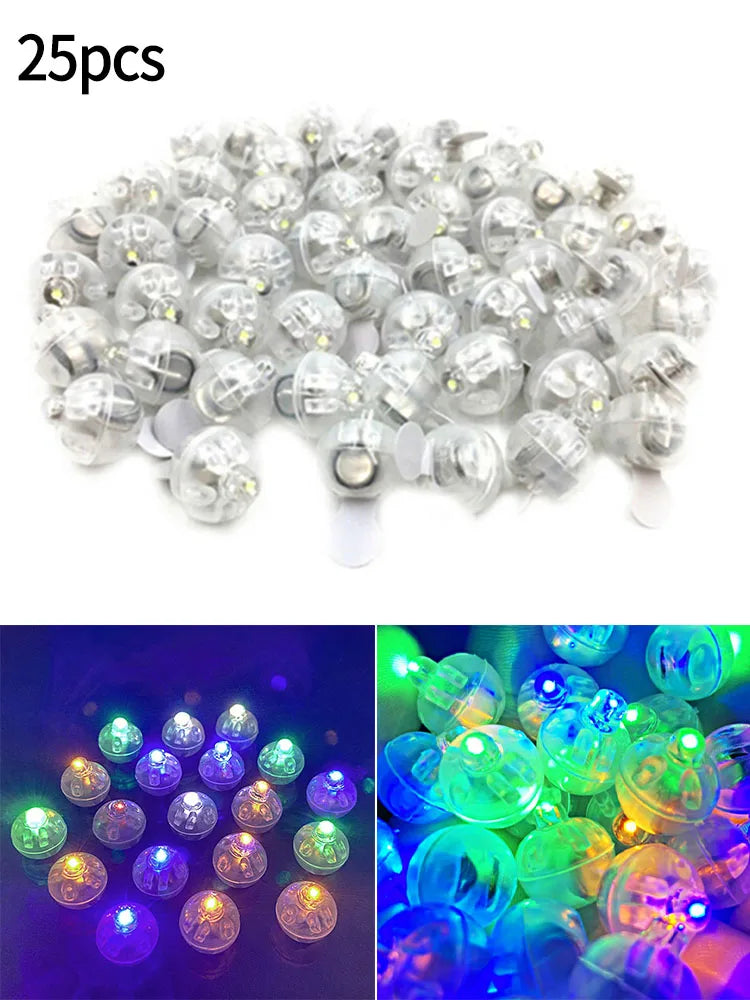 25Pcs/set LED Balloon Light Tiny Wireless Battery Crafts Glow Mini Round Ball Lamp For Bar Wedding Party Birthday Decor - Cashdust