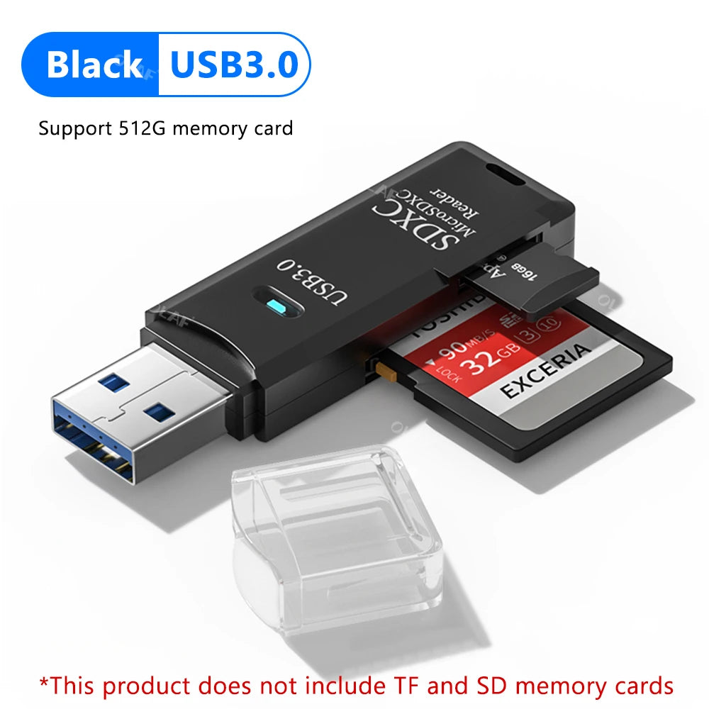 USB 3.0 Card Reader Micro SD TF Memory Card Reading Adapter High Speed 2 IN 1 Card Reader For Phone PC Laptop Accessories U disk - Cashdust