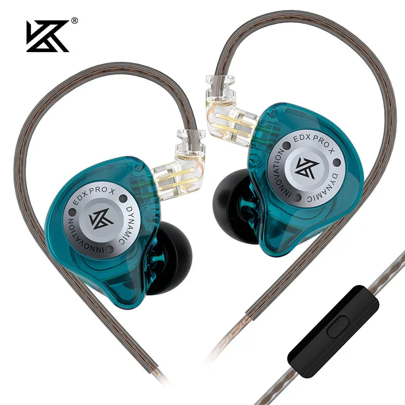 KZ EDX PRO X IEM Earphones Dynamic Drive HiFi Deep Bass Sound Earbud Sport Music Noise Cancelling Headset with Detachable Cable - Cashdust