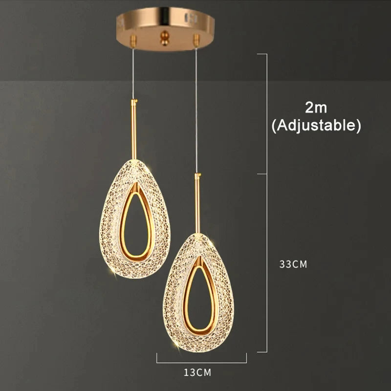 Nordic Ring LED Pendant Lights Indoor Hanging Lamp Room Decor For Bedside Bedroom Living Room Modern Pendant Lamp - Cashdust