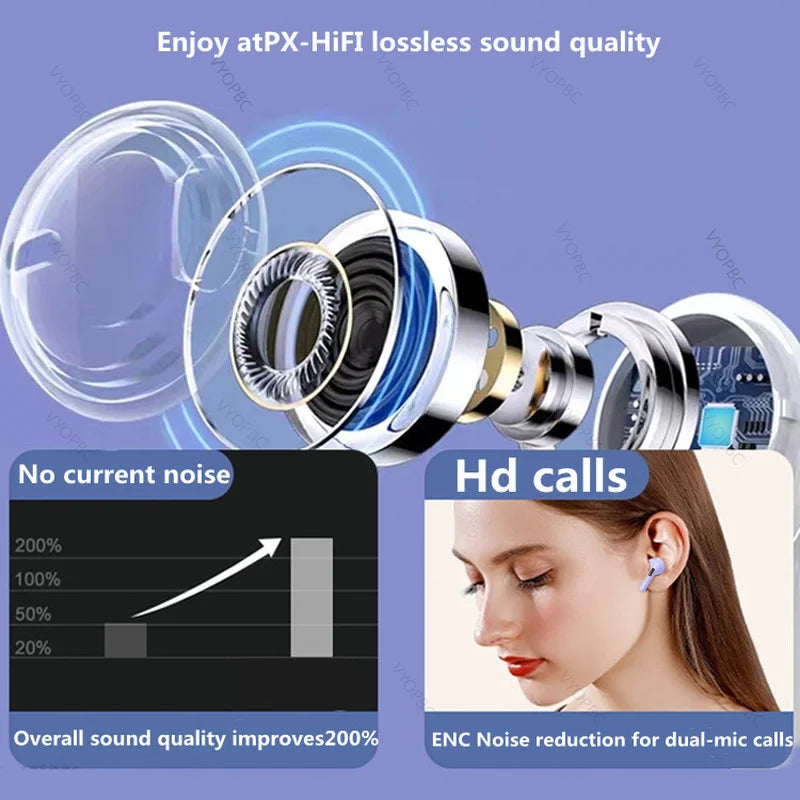 Original Air Pro 6 TWS Wireless Bluetooth Earphones Mini Pods Earbuds Earphone Headset For Xiaomi Android Apple iPhone Headphone - Cashdust