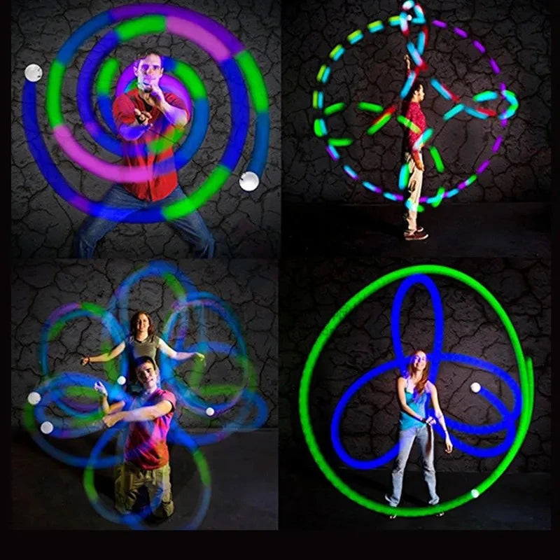 LED POI ball luminous belly dance throwing ball yoga exercise props stage performance accessories - Cashdust