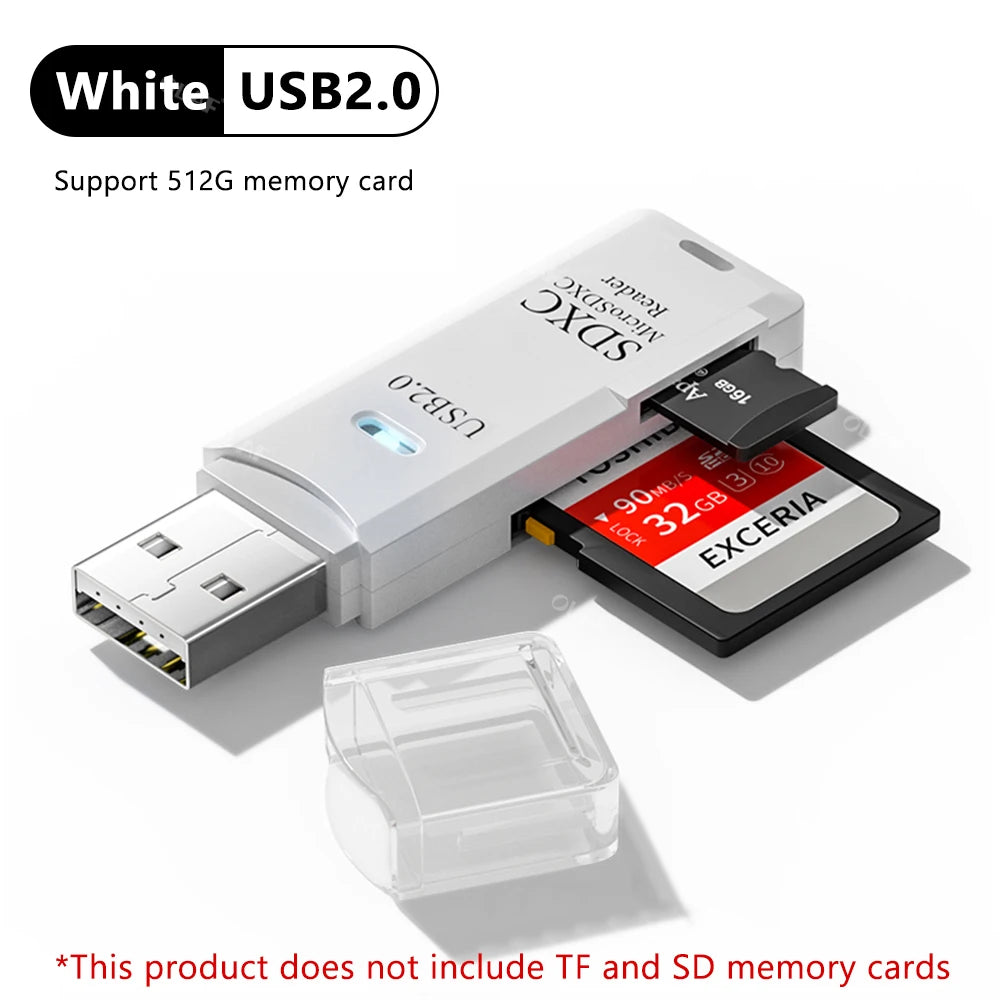 USB 3.0 Card Reader Micro SD TF Memory Card Reading Adapter High Speed 2 IN 1 Card Reader For Phone PC Laptop Accessories U disk - Cashdust