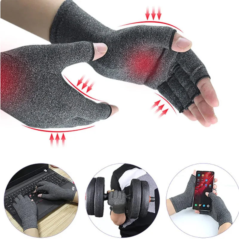 Compression Arthritis Gloves Wrist Support Joint Pain Relief Hand Brace Compression Gloves Therapy Wristband Cycling Gloves - Cashdust