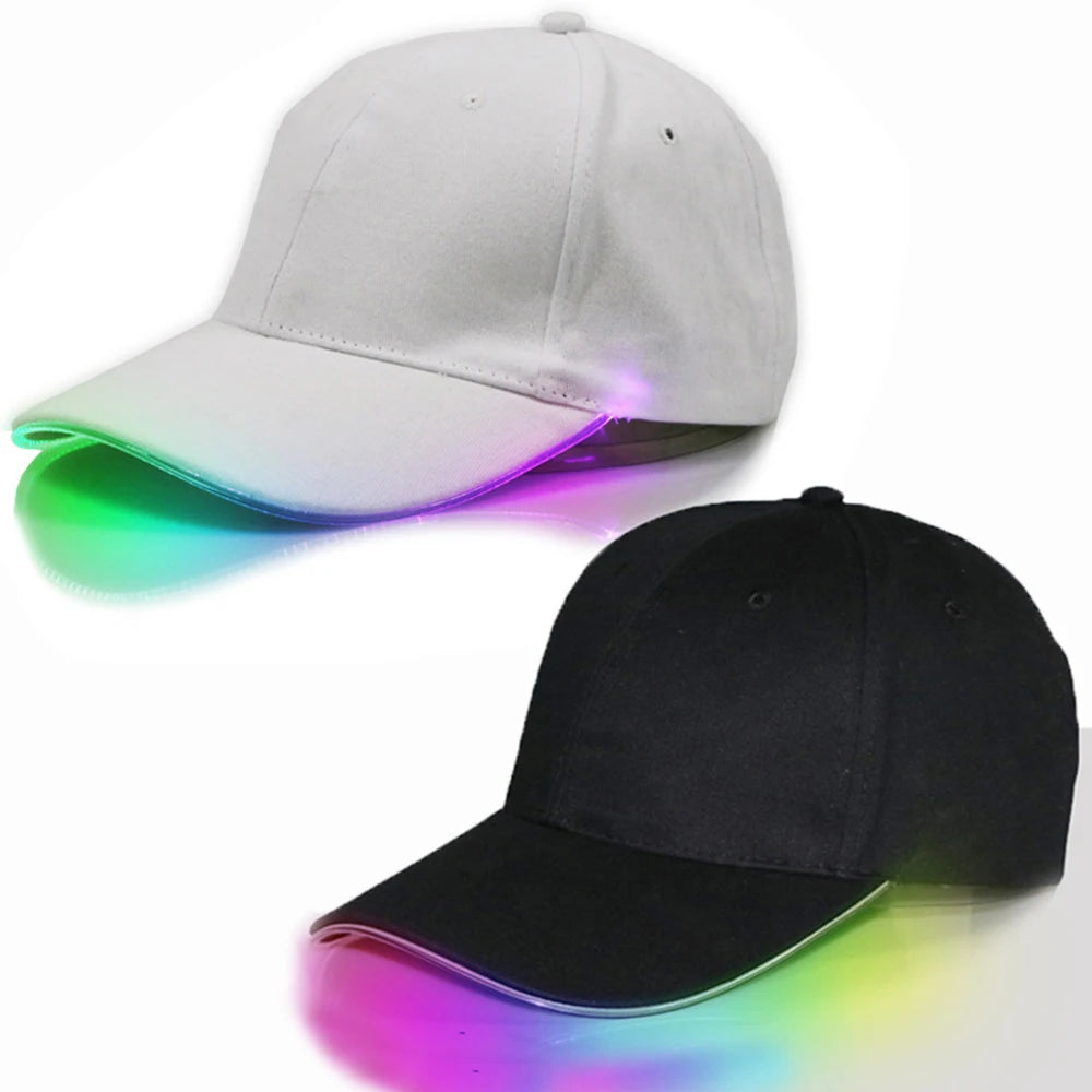 Adjustable Light Up LED Cap Flashing Baseball Hip-Hop Luminous Hat KTY Bar Party Event Sporting Event Nighttime Illumination Cap - Cashdust