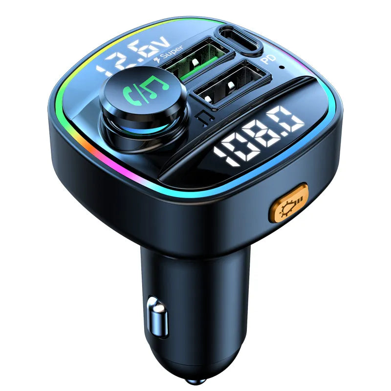 Bluetooth 5.0 FM Transmitter Handsfree Car Radio Modulator MP3 Player With 22.5W USB Super Quick Charge Adapter for Car - Cashdust