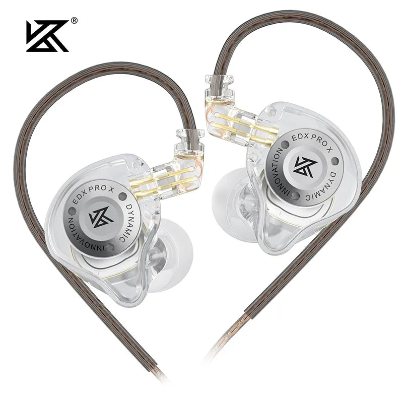 KZ EDX PRO X IEM Earphones Dynamic Drive HiFi Deep Bass Sound Earbud Sport Music Noise Cancelling Headset with Detachable Cable - Cashdust